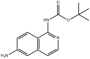 tert-부틸6-아미노이소퀴놀린-1-일카르바메이트 구조식 이미지