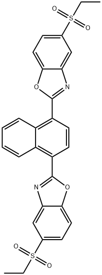2,2'-(naphthalene-1,4-diyl)bis[5-(ethylsulphonyl)benzoxazole] Structure