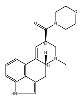 9,10-Didehydro-6-methylergoline-8β-carboxylic acid morpholino ester 구조식 이미지