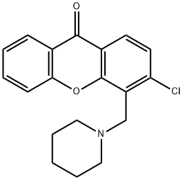 3-Chloro-4-(piperidinomethyl)-9H-xanthen-9-one 구조식 이미지