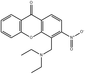 4-(Diethylamino)methyl-3-nitro-9H-xanthen-9-one Structure