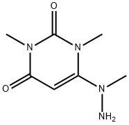 2,4(1H,3H)-Pyrimidinedione,1,3-dimethyl-6-(1-methylhydrazinyl)- 구조식 이미지