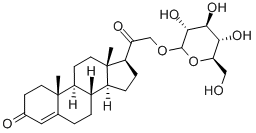 21-HYDROXY-4-PREGNENE-3,20-DIONE21-글루코사이드 구조식 이미지