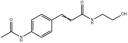 N-(2-Hydroxyethyl)-3-[4-(acetylamino)phenyl]propenamide Structure