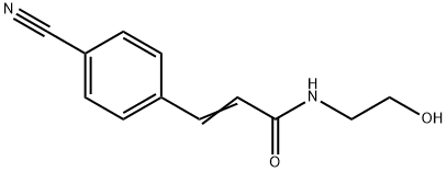 N-(2-하이드록시에틸)-3-(4-시아노페닐)프로펜아미드 구조식 이미지