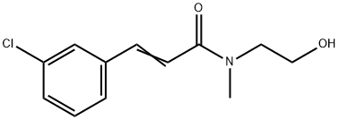 N-(2-Hydroxyethyl)-N-methyl-3-(3-chlorophenyl)propenamide Structure