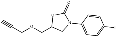 3-(4-Fluorophenyl)-5-(2-propynyloxymethyl)oxazolidin-2-one Structure