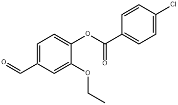 2-ETHOXY-4-FORMYLPHENYL 4-CHLOROBENZOATE Structure