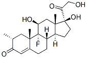 2 alpha-methyl-9 alpha-fluorocortisol Structure