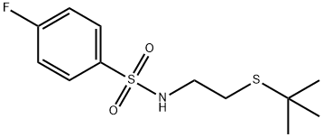 N-[2-(tert-butylsulfanyl)ethyl]-4-fluorobenzenesulfonamide Structure