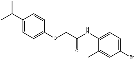 N-(4-브로모-2-메틸페닐)-2-(4-이소프로필페녹시)아세트아미드 구조식 이미지