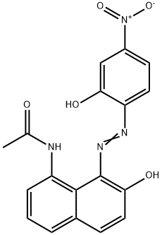 N-[8-(2-Hydroxy-4-nitrophenylazo)-7-hydroxy-1-naphtyl]acetamide Structure