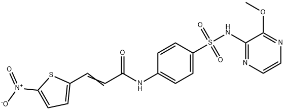 (E)-N-[4-[N-(3-Methoxypyrazin-2-yl)sulfaMoyl]phenyl]-3-(5-nitrothiophene-2-yl)acrylaMide Structure