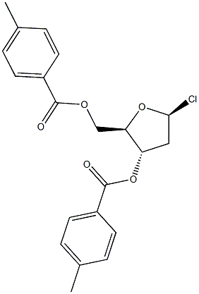 2-Deoxy-alpha-D-erythropentofuranosyl chloride 3,5-bis(4-methylbenzoate) 구조식 이미지