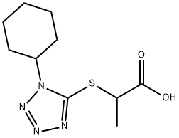 2-(1-CYCLOHEXYL-1 H-TETRAZOL-5-YLSULFANYL)-PROPIONIC ACID Structure