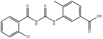 3-[[[(2-CHLOROBENZOYL)AMINO]THIOXOMETHYL]AMINO]-4-METHYL-BENZOIC ACID Structure