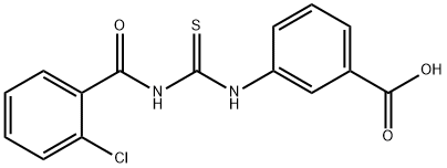 3-[[[(2-CHLOROBENZOYL)AMINO]THIOXOMETHYL]AMINO]-BENZOIC ACID 구조식 이미지