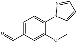 3-메톡시-4-(1H-PYRAZOL-1-YL)벤잘데히드 구조식 이미지