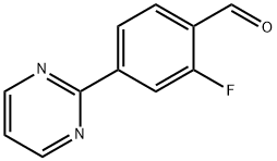 2-FLUORO-4-(PYRIMIDIN-2-YL)BENZALDEHYDE Structure