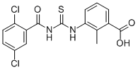 3-[[[(2,5-DICHLOROBENZOYL)AMINO]THIOXOMETHYL]AMINO]-2-METHYL-BENZOIC ACID Structure