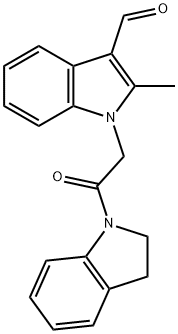 1-[2-(2,3-DIHYDRO-INDOL-1-YL)-2-OXO-ETHYL]-2-METHYL-1H-INDOLE-3-CARBALDEHYDE Structure