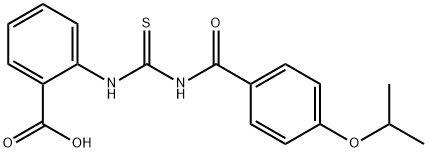 2-[[[[4-(1-METHYLETHOXY)BENZOYL]AMINO]THIOXOMETHYL]AMINO]-BENZOIC ACID Structure