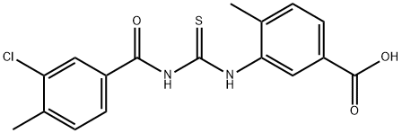 3-[[[(3-클로로-4-메틸벤졸)아미노]티오엑소메틸]아미노]-4-메틸-벤조일산 구조식 이미지