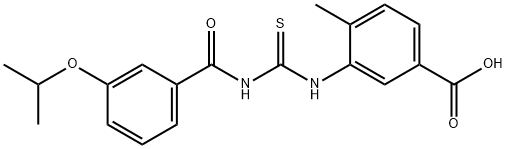 4-METHYL-3-[[[[3-(1-METHYLETHOXY)BENZOYL]AMINO]THIOXOMETHYL]AMINO]-BENZOIC ACID Structure