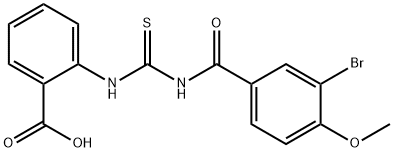 2-[[[(3-BROMO-4-METHOXYBENZOYL)AMINO]THIOXOMETHYL]AMINO]-BENZOIC ACID Structure