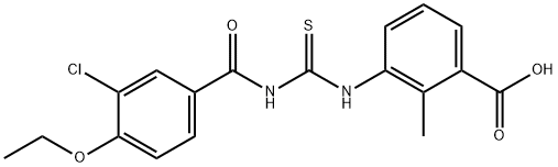 3-[[[(3-클로로-4-에톡시벤조일)아미노]티옥소메틸]아미노]-2-메틸-벤조산 구조식 이미지