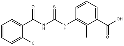 3-[[[(2-CHLOROBENZOYL)AMINO]THIOXOMETHYL]AMINO]-2-METHYL-BENZOIC ACID Structure