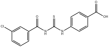 4-[[[(3-CHLOROBENZOYL)AMINO]THIOXOMETHYL]AMINO]-BENZOIC ACID 구조식 이미지