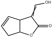 2H-Cyclopenta[b]furan-2-one, 3,3a,6,6a-tetrahydro-3-(hydroxymethylene)- (9CI) 구조식 이미지