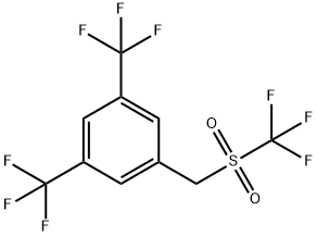 1,3-Bis(trifluoromethyl)-5-{[(trifluoromethyl)sulphonyl]methyl}benzene Structure