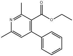 2,6-다이메틸-4-페닐-니코틴산에틸에스테르 구조식 이미지
