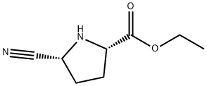 L-Proline, 5-cyano-, ethyl ester, (5R)- (9CI) Structure