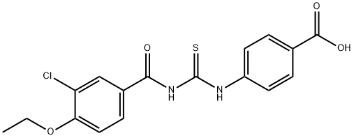 4-[[[(3-CHLORO-4-ETHOXYBENZOYL)AMINO]THIOXOMETHYL]AMINO]-BENZOIC ACID Structure