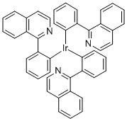 Ir(piq)3,  Tris[1-phenylisoquinolinato-C2,N]iridium(III) Structure