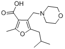 5-ISOBUTYL-2-METHYL-4-MORPHOLIN-4-YLMETHYL-FURAN-3-CARBOXYLIC ACID Structure