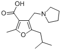 5-ISOBUTYL-2-METHYL-4-PYRROLIDIN-1-YLMETHYL-FURAN-3-CARBOXYLIC ACID 구조식 이미지
