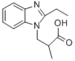 3-(2-ETHYL-BENZOIMIDAZOL-1-YL)-2-METHYL-PROPIONIC ACID Structure