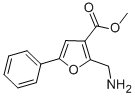 2-AMINOMETHYL-5-PHENYL-FURAN-3-CARBOXYLIC ACID METHYL ESTER Structure