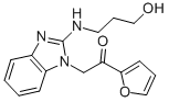 1-FURAN-2-YL-2-[2-(3-HYDROXY-PROPYLAMINO)-BENZOIMIDAZOL-1-YL]-ETHANONE Structure