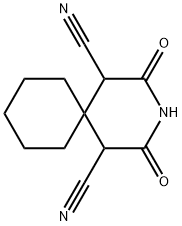 2,4-dioxo-3-azaspiro[5.5]undecane-1,5-dicarbonitrile  구조식 이미지