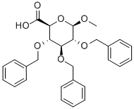 메틸2,3,4-트리스-O-(페닐메틸)-베타-D-글루코피라노시두론산 구조식 이미지