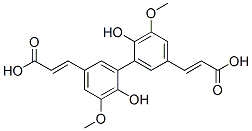3-[3-[5-(2-carboxyethenyl)-2-hydroxy-3-methoxy-phenyl]-4-hydroxy-5-methoxy-phenyl]prop-2-enoic acid Structure
