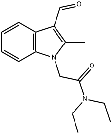 N,N-디에틸-2-(3-FORMYL-2-METHYL-INDOL-1-YL)-아세트아미드 구조식 이미지