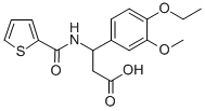 3-(4-ETHOXY-3-METHOXY-PHENYL)-3-[(THIOPHENE-2-CARBONYL)-AMINO]-PROPIONIC ACID 구조식 이미지