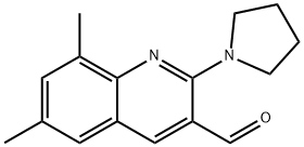 6,8-DIMETHYL-2-PYRROLIDIN-1-YL-QUINOLINE-3-CARBALDEHYDE Structure