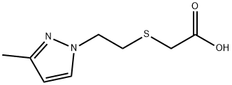 [2-(3-METHYL-PYRAZOL-1-YL)-ETHYLSULFANYL]-ACETIC ACID Structure